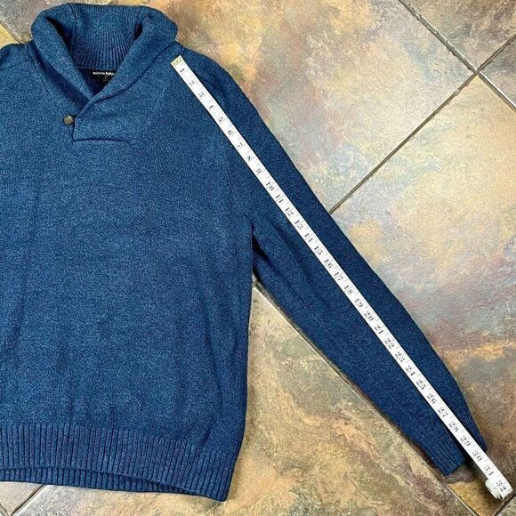 Banana Republic Shawl Collar Blue Sweater Large - Picture 4 of 9